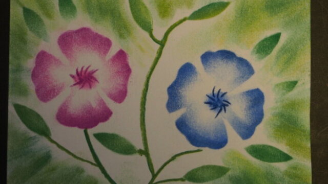 花のパステル画の写真です。