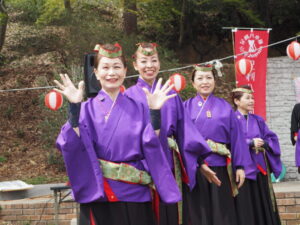 足利公園桜まつり：八木節女前Japanのみなさんの写真です。