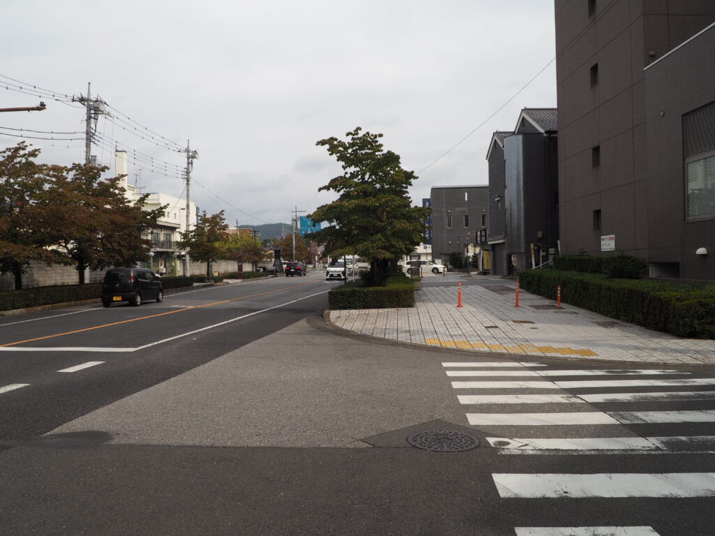 中橋通り歩道の写真です。